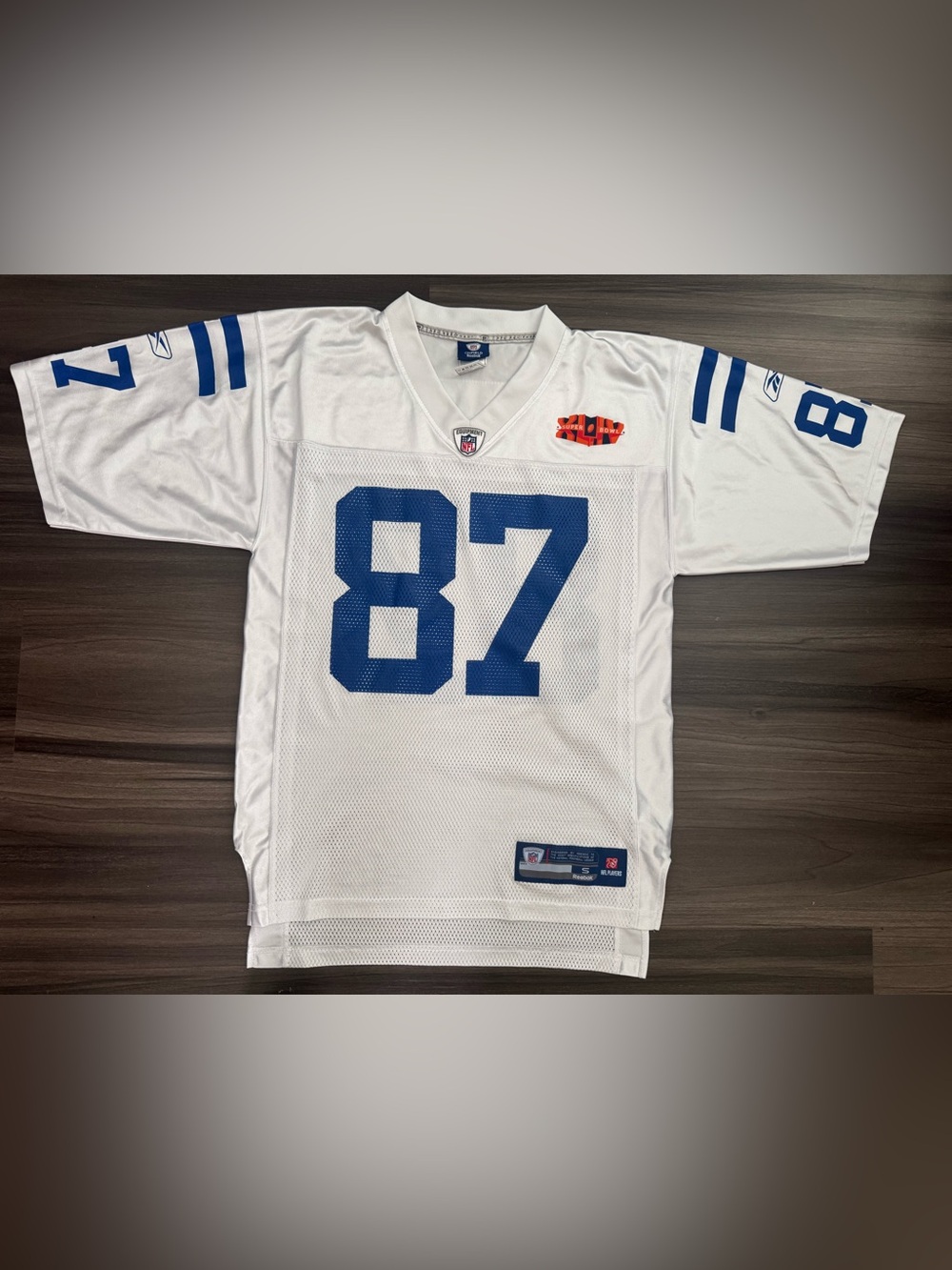 Reebok Indianapolis Colts Reggie Wayne #87 NFL Superbowl XLI Jersey Men Small